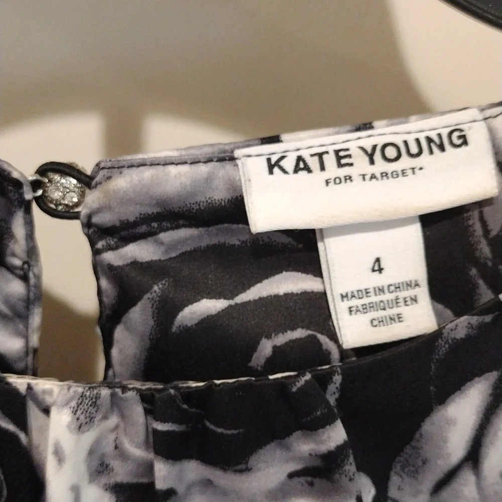 Kate Young Black & white Rose Ruffle Peplum dress - Picture 2 of 6